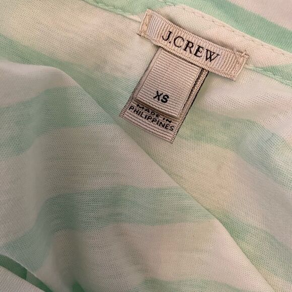 J CREW Mint&White Striped Lightweight BoatNeck Too - Picture 4 of 7